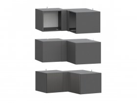 Антресоль (АН50+АН75+планка) Эккервуд (графит) в Красной Сибири - krasnaya-sibir.mebel-nsk.ru | фото