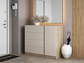 Комод Бостон  КМ-001 (дуб крафт серый/кашемир) в Красной Сибири - krasnaya-sibir.mebel-nsk.ru | фото