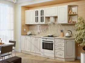 Модульная кухня Классика-1 (дуб молочный) в Красной Сибири - krasnaya-sibir.mebel-nsk.ru | фото