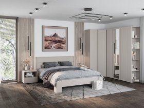 Модульная спальня Люмо (кашемир) в Красной Сибири - krasnaya-sibir.mebel-nsk.ru | фото