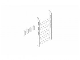Пакет №10 Прямая лестница и опоры для двухъярусной кровати Соня в Красной Сибири - krasnaya-sibir.mebel-nsk.ru | фото