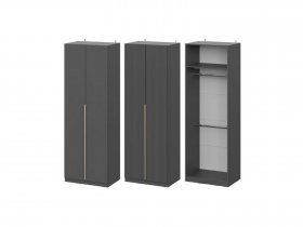 Шкаф ШК-75 Эккервуд (графит) в Красной Сибири - krasnaya-sibir.mebel-nsk.ru | фото