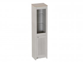 Шкаф-витрина однодверная Валенсия (гостиная) в Красной Сибири - krasnaya-sibir.mebel-nsk.ru | фото