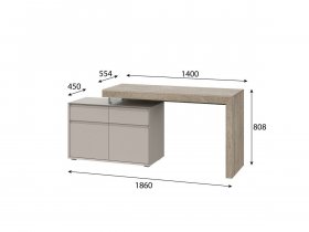 Стол 22 J-КШ Этна (дуб эндгрей/кашемир) в Красной Сибири - krasnaya-sibir.mebel-nsk.ru | фото
